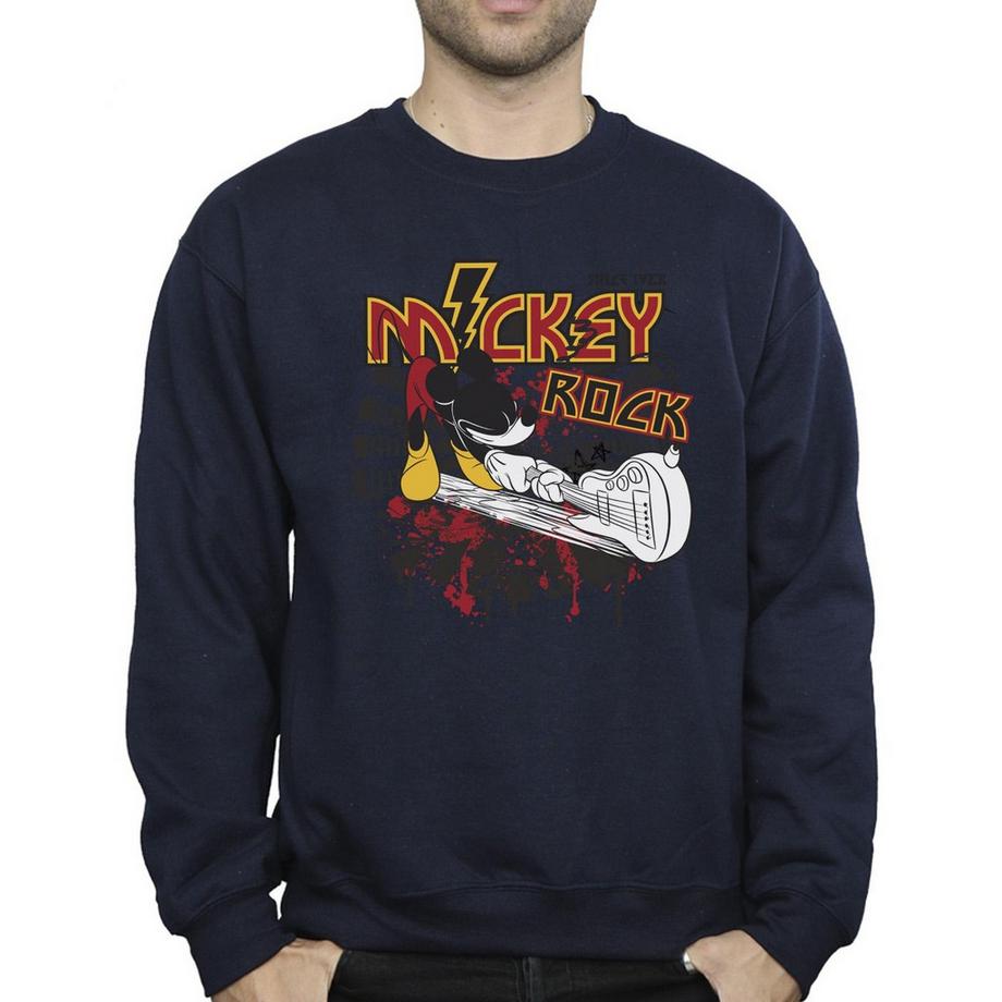 Disney Mickey Rock Sweatshirt Col Rond  