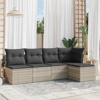 VidaXL set divano da giardino Polirattan  