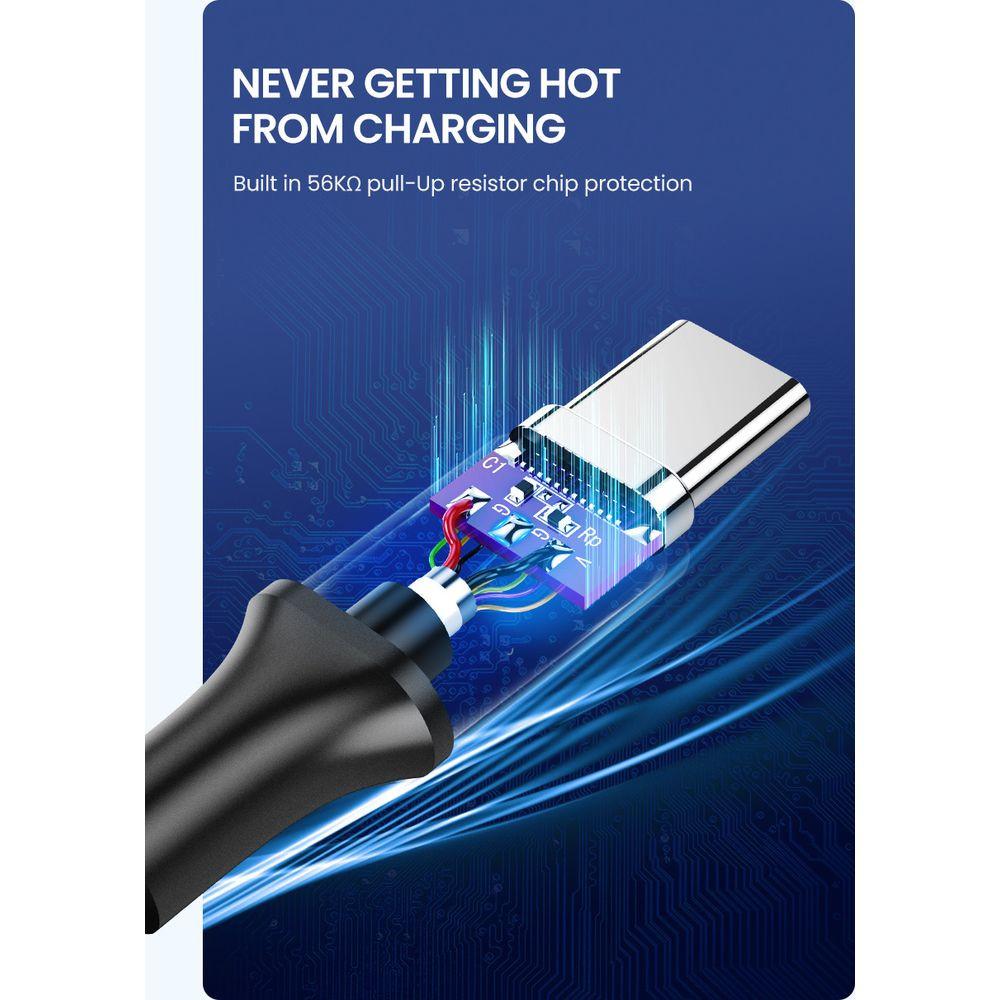 UGREEN  Ugreen USB-A 3.0-zu-USB-C-Kabel 3A, 1 m – Schwarz 