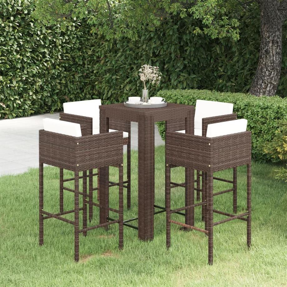 VidaXL Garten-bar-set poly-rattan  
