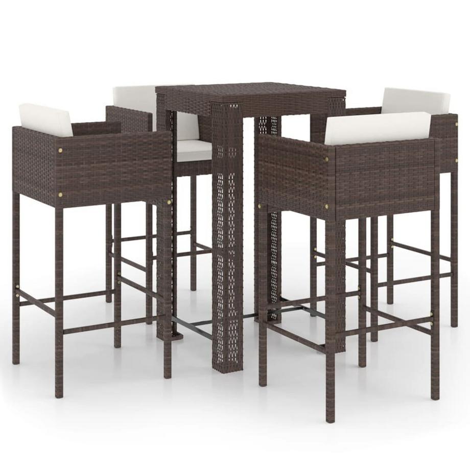 Garten-bar-set poly-rattan