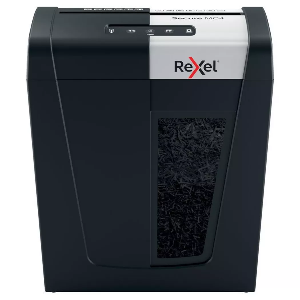 Rexel – Aktenvernichter Secure 2020129EU MC4, P-5, 14lt, Schwarz