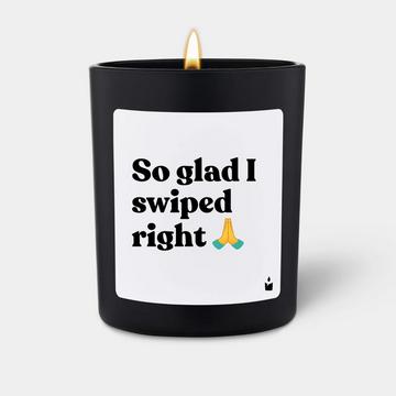 Duftkerze Woody So glad I swiped right ????