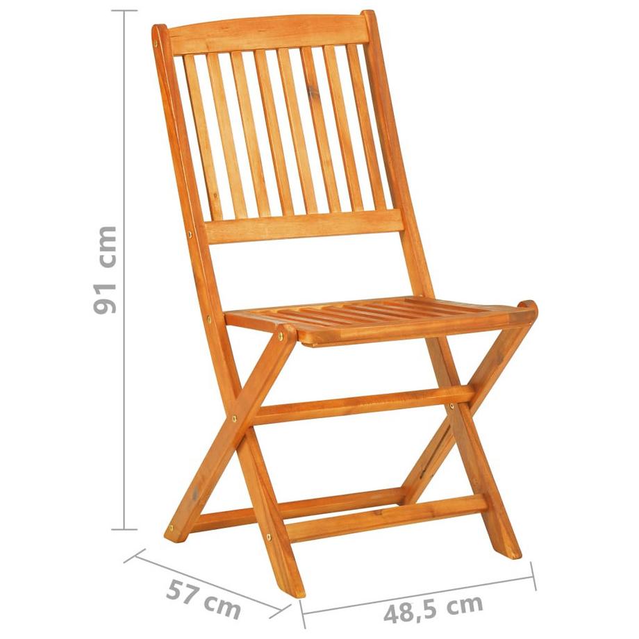 VidaXL set da pranzo pieghevole Legno  
