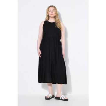 Maxi abito dal taglio svasato con effetto patchwork e top in jersey