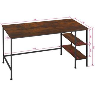 Tectake Bureau informatique DONEGAL 140x60x76,5cm  