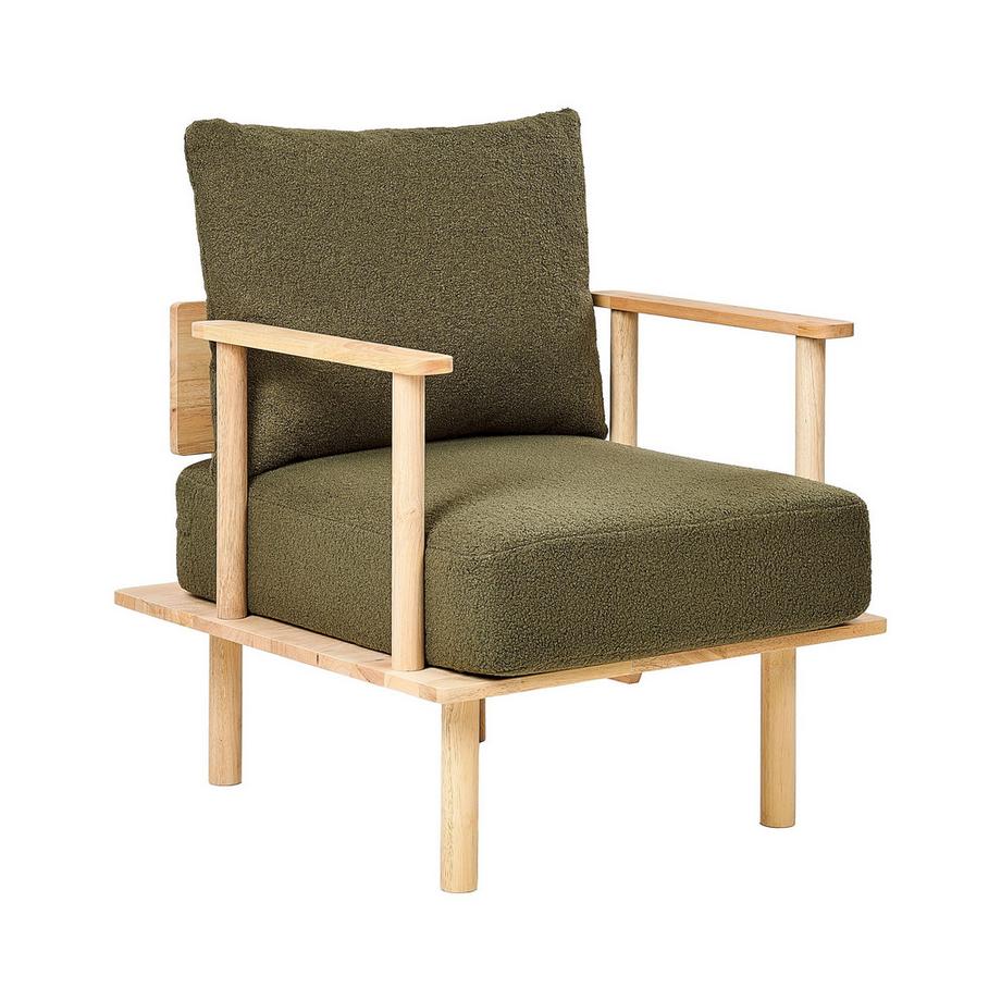 Beliani Fauteuil en Bouclé Scandinave ASKER  
