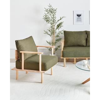 Beliani Fauteuil en Bouclé Scandinave ASKER  