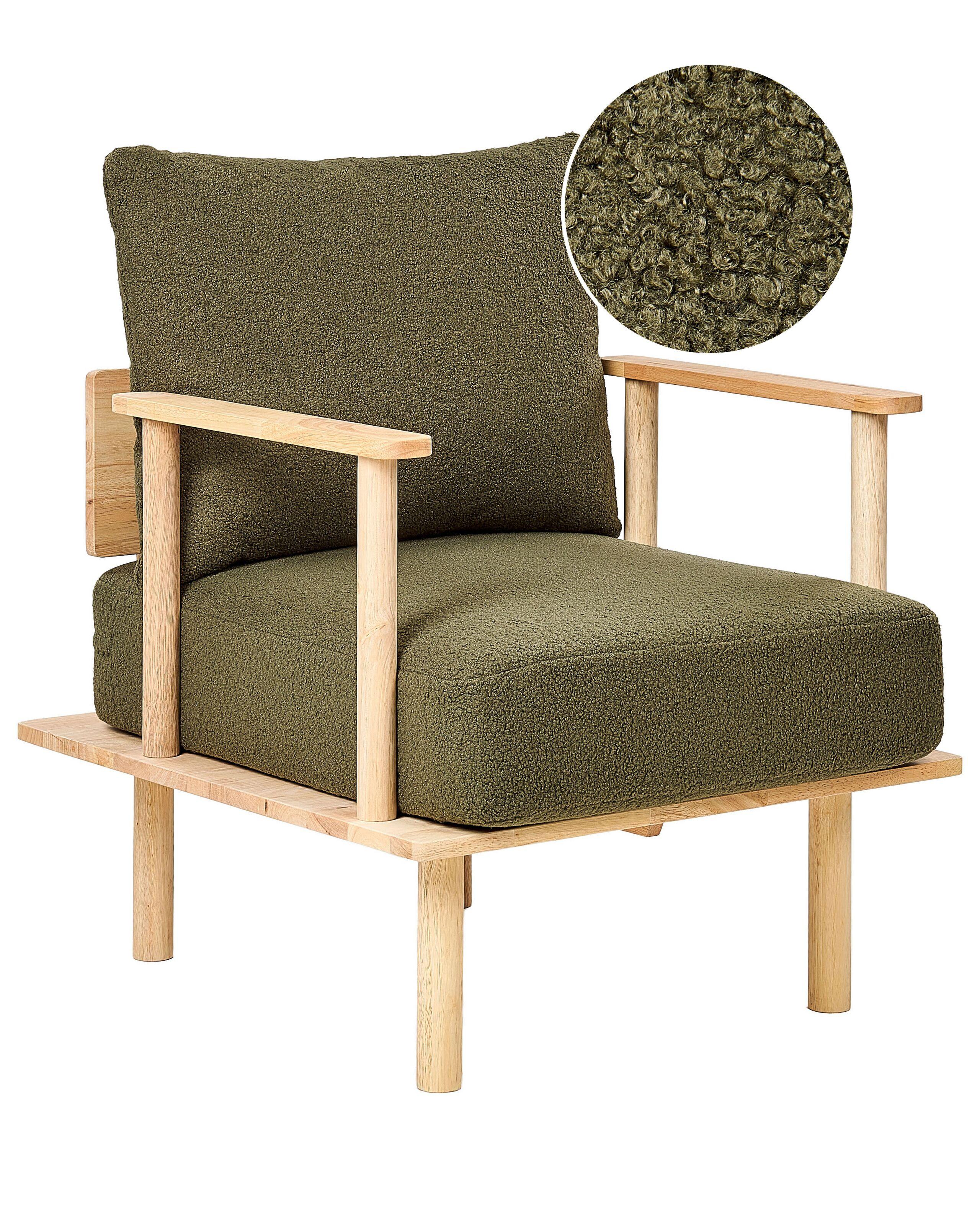 Beliani Fauteuil en Bouclé Scandinave ASKER  