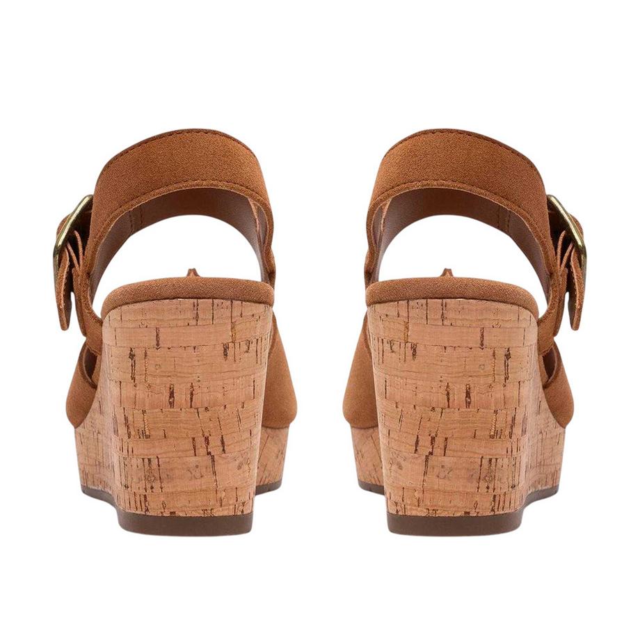 Clarks Sandalen mit Keilabsatz und breitem Riemen  