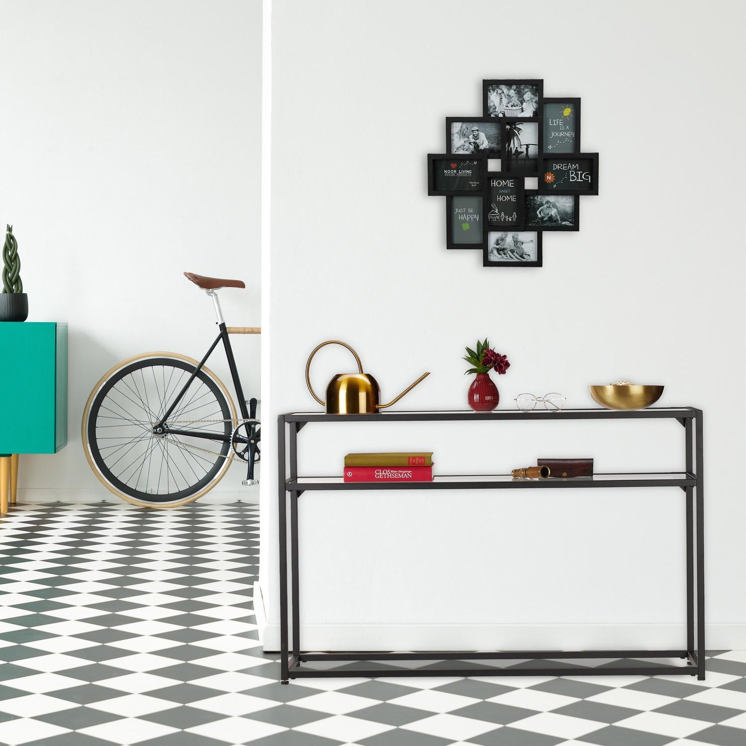 B2X Konsolentisch mit Glasablage  