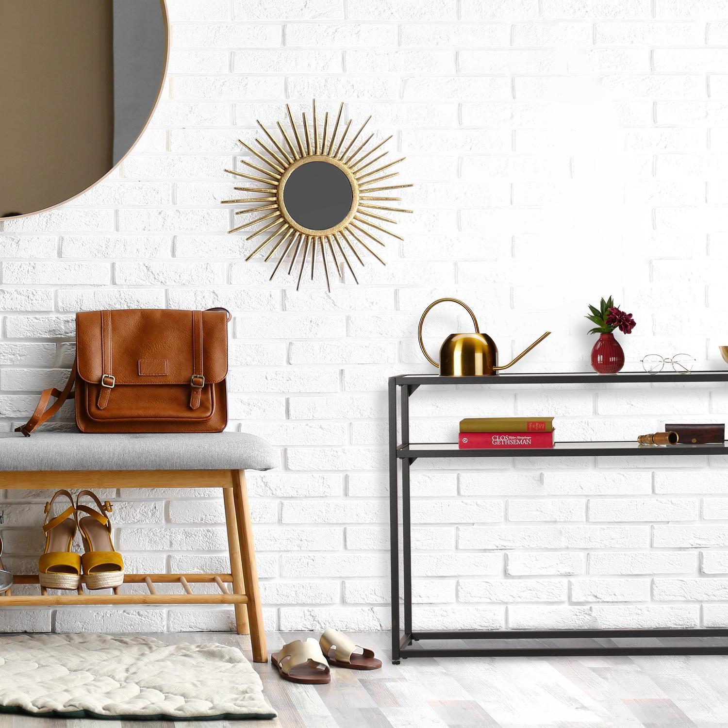 B2X Konsolentisch mit Glasablage  