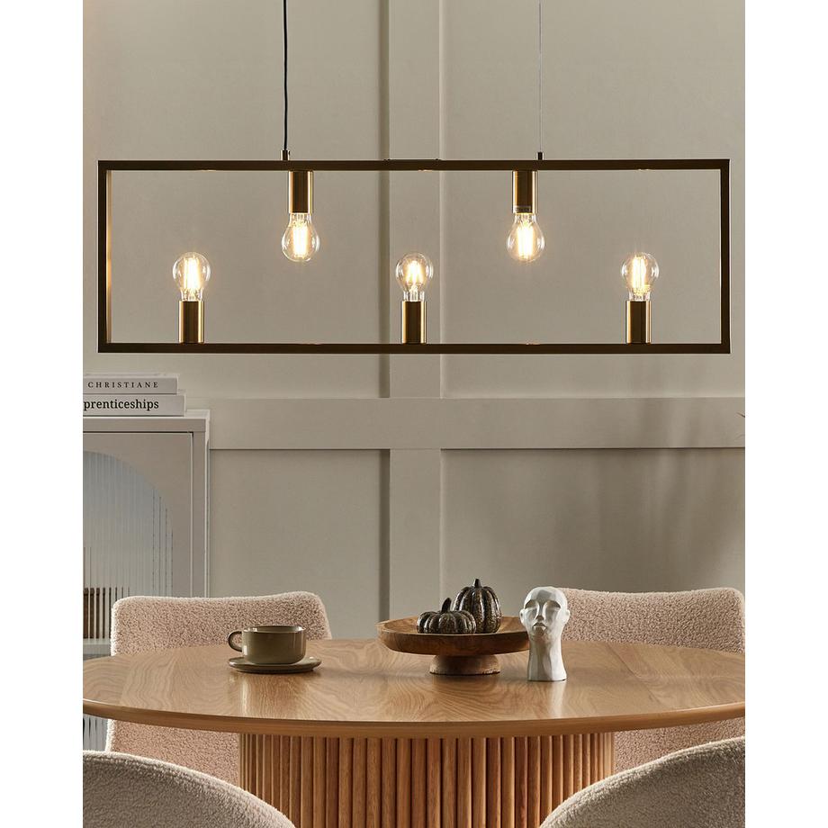 Beliani Lampe suspension en Métal  BAYAS  