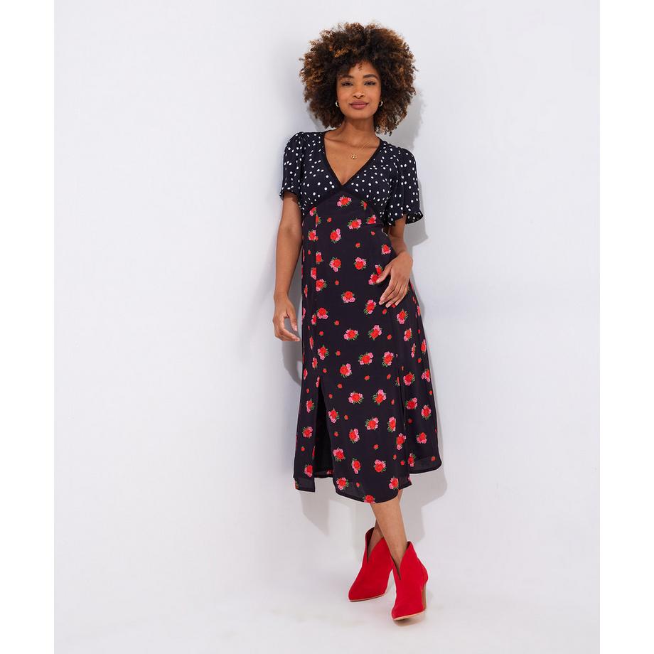 Joe Browns Robe Midi Dentelle Pois  