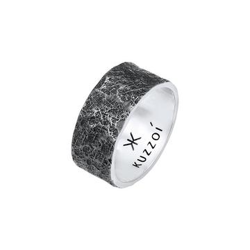 Bague Herren Bandring Organic Struktur 925 Silber