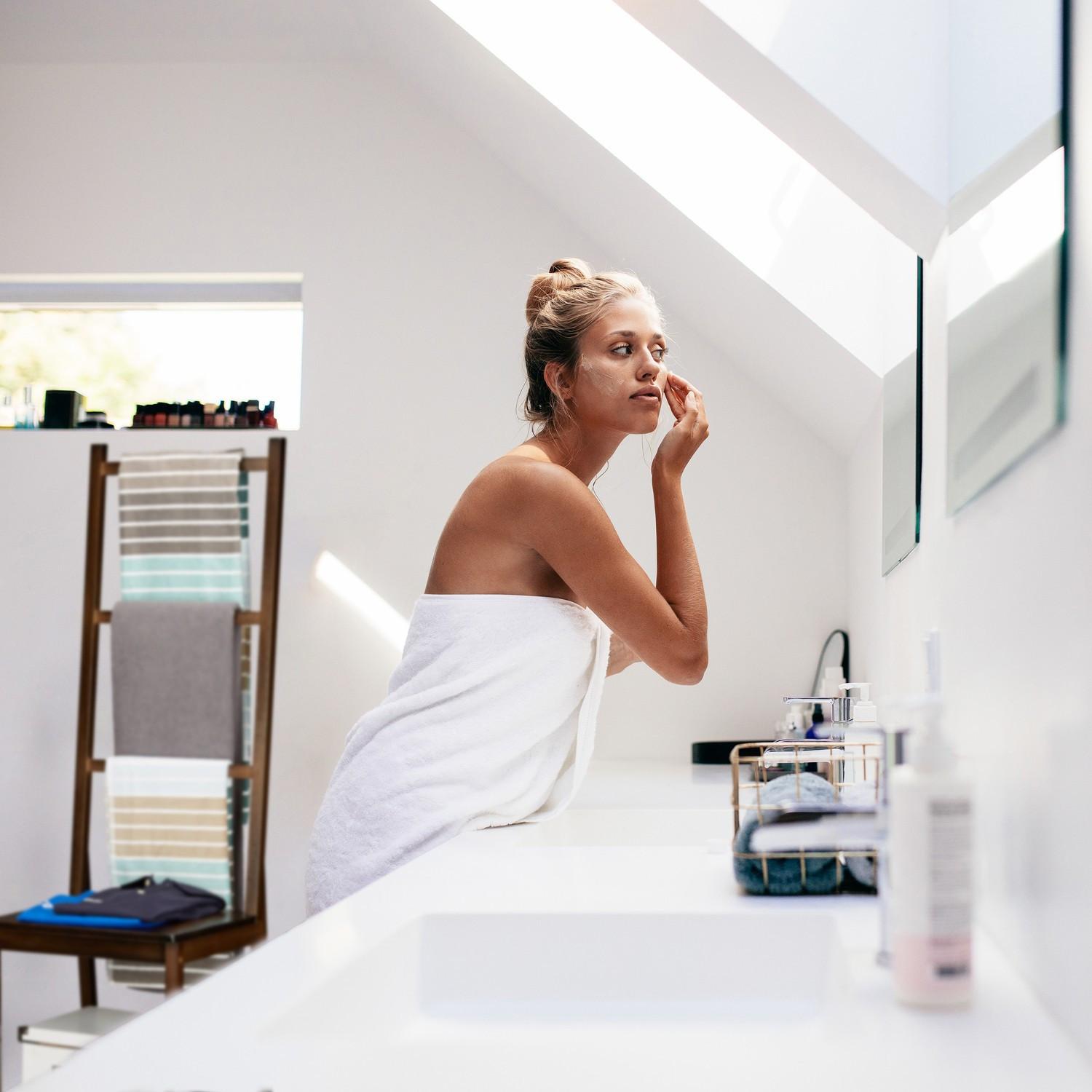 B2X Porta asciugamani in bambù marrone scuro  