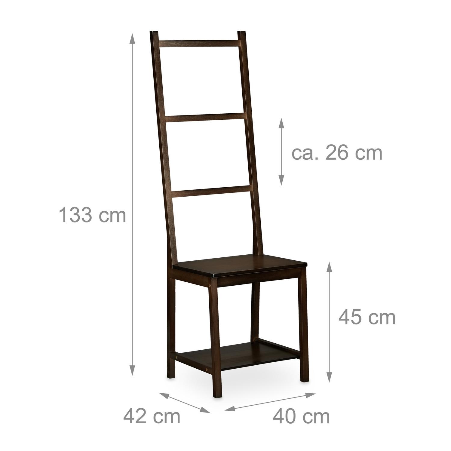 B2X Porta asciugamani in bambù marrone scuro  