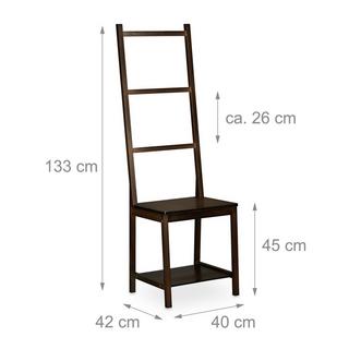 B2X Porta asciugamani in bambù marrone scuro  