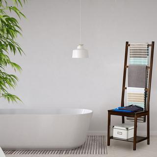 B2X Porta asciugamani in bambù marrone scuro  