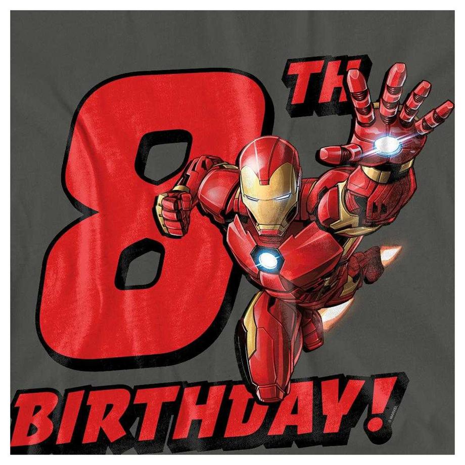 Iron Man  T-Shirt, 8 Geburtstag 