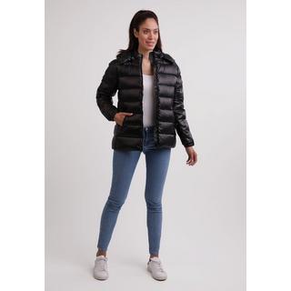 CASH-MERE.CH Doudoune à Capuche Doublure Cachemire Aspect Brillant  