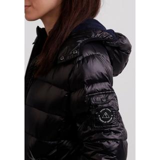 CASH-MERE.CH Doudoune à Capuche Doublure Cachemire Aspect Brillant  