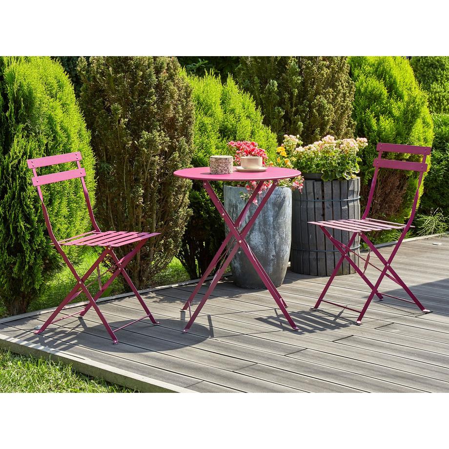 Beliani Bistro Set aus Stahl Modern FIORI  