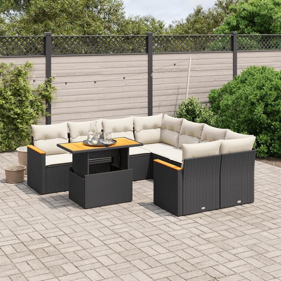 VidaXL set divano da giardino Polirattan  