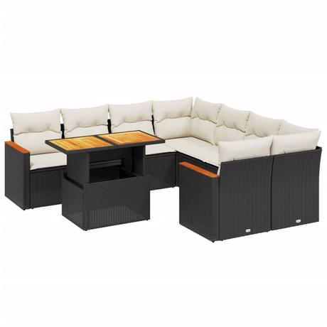 VidaXL set divano da giardino Polirattan  