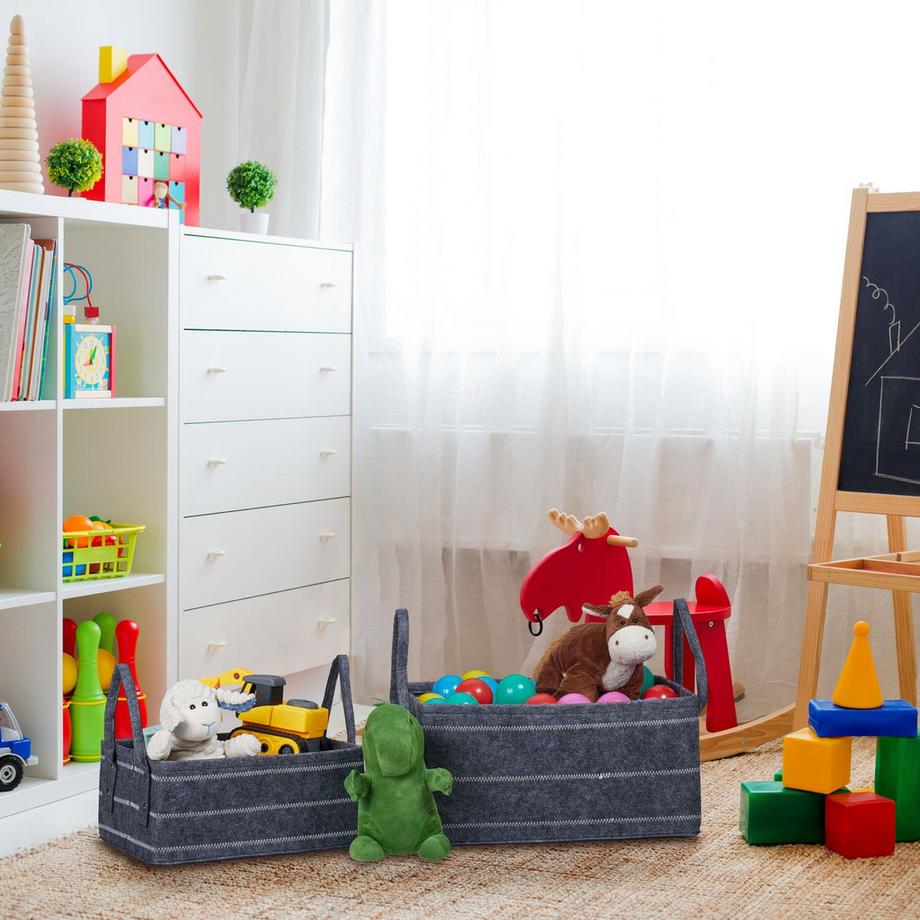 B2X panier de rangement en feutre en 3 parties  