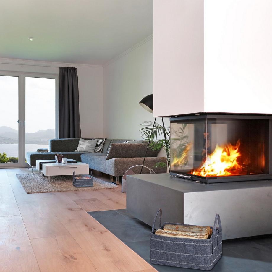 B2X panier de rangement en feutre en 3 parties  