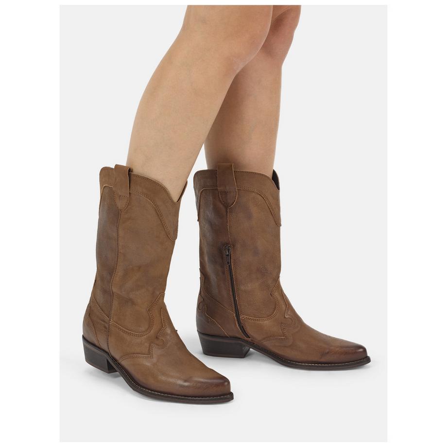 Felmini Wide Fit Bottes Western avec Ajustement Large  