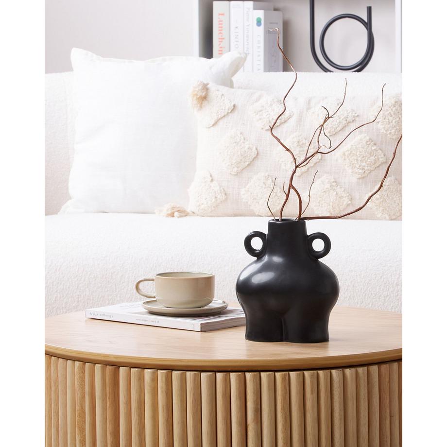 Beliani Vase à fleurs en Dolomite Boho NAFPLIO  