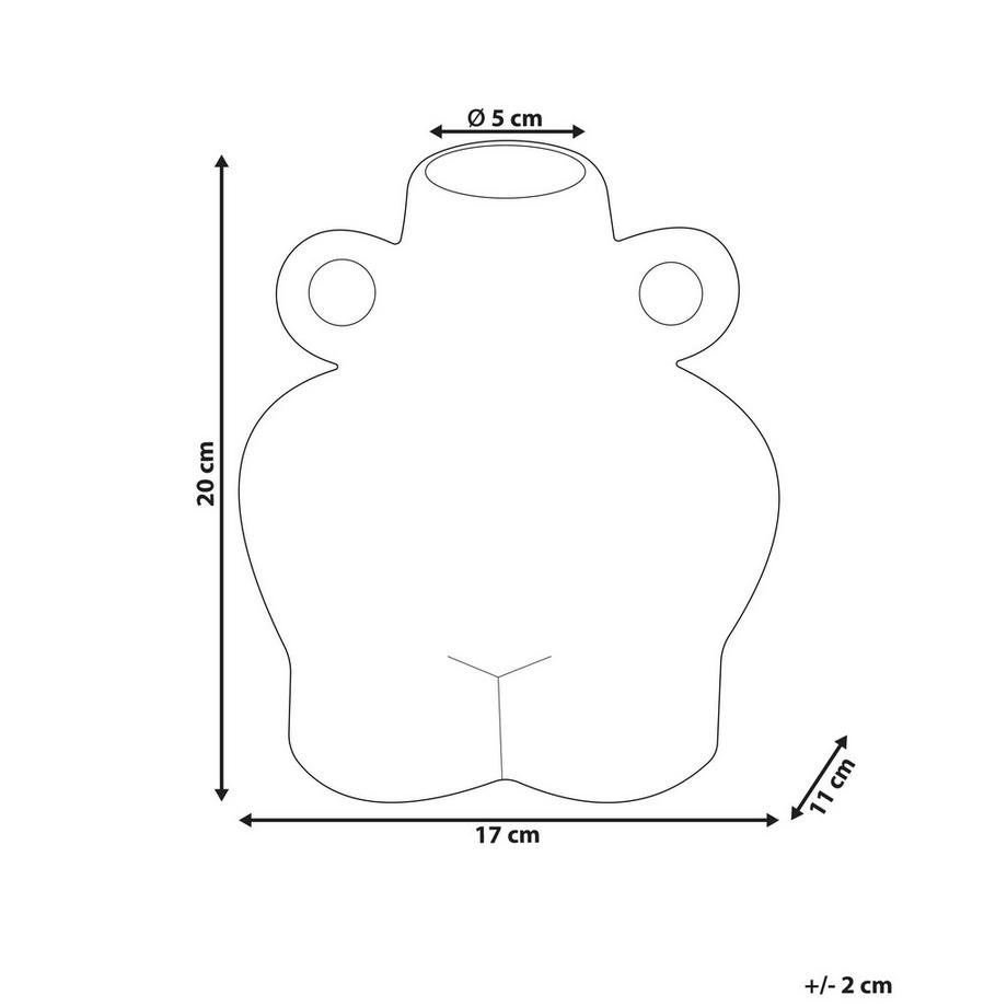 Beliani Vase à fleurs en Dolomite Boho NAFPLIO  