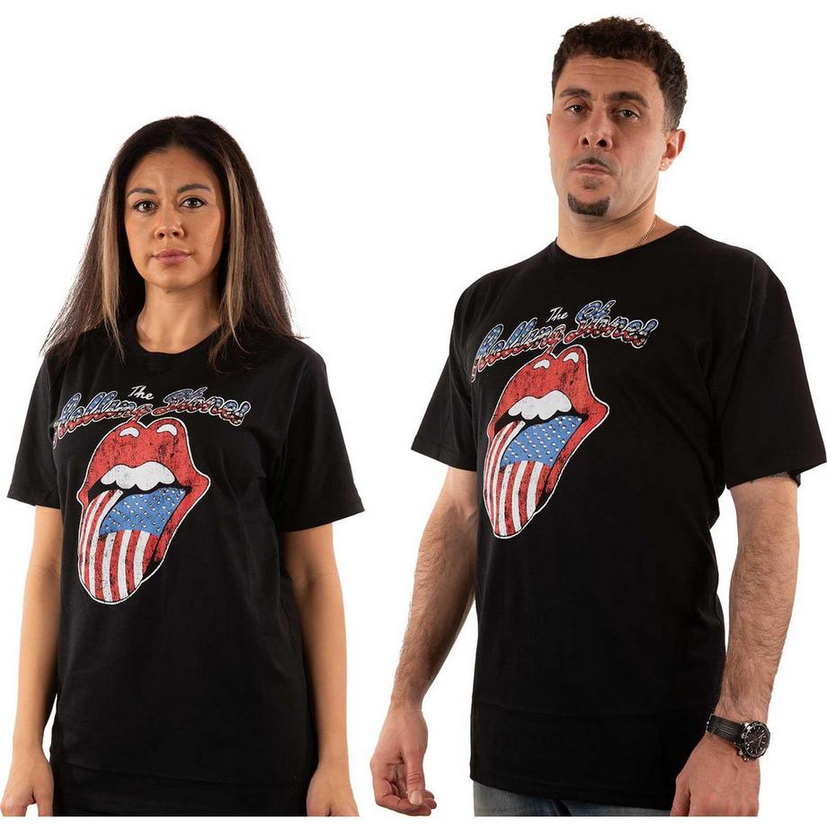 The Rolling Stones Bandiera Americana Logo T-Shirt  