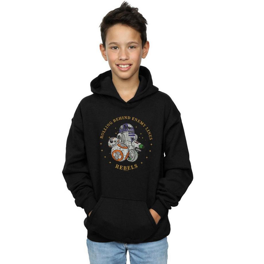STAR WARS  Star Wars The Rise Of Skywalker Rolling Behind Enemy Lines Felpa Con Cappuccio 