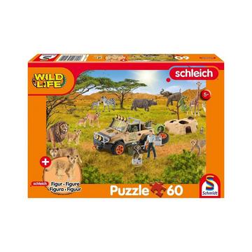 Puzzle Wild Life in der Sarvanne (inkl. Figur) (60Teile)