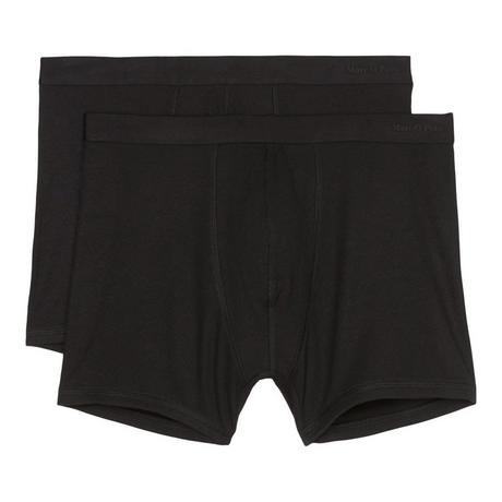 Marc O'Polo Iconic Rib Cotone Biologico Long Short Boxer Briefs Confezione da 2  