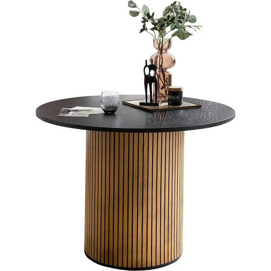 mutoni Table de salle à manger Skrostox nature noir 120  