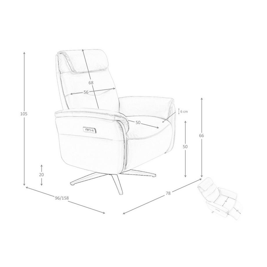 ANGEL CERDA Poltrona girevole in pelle marrone  