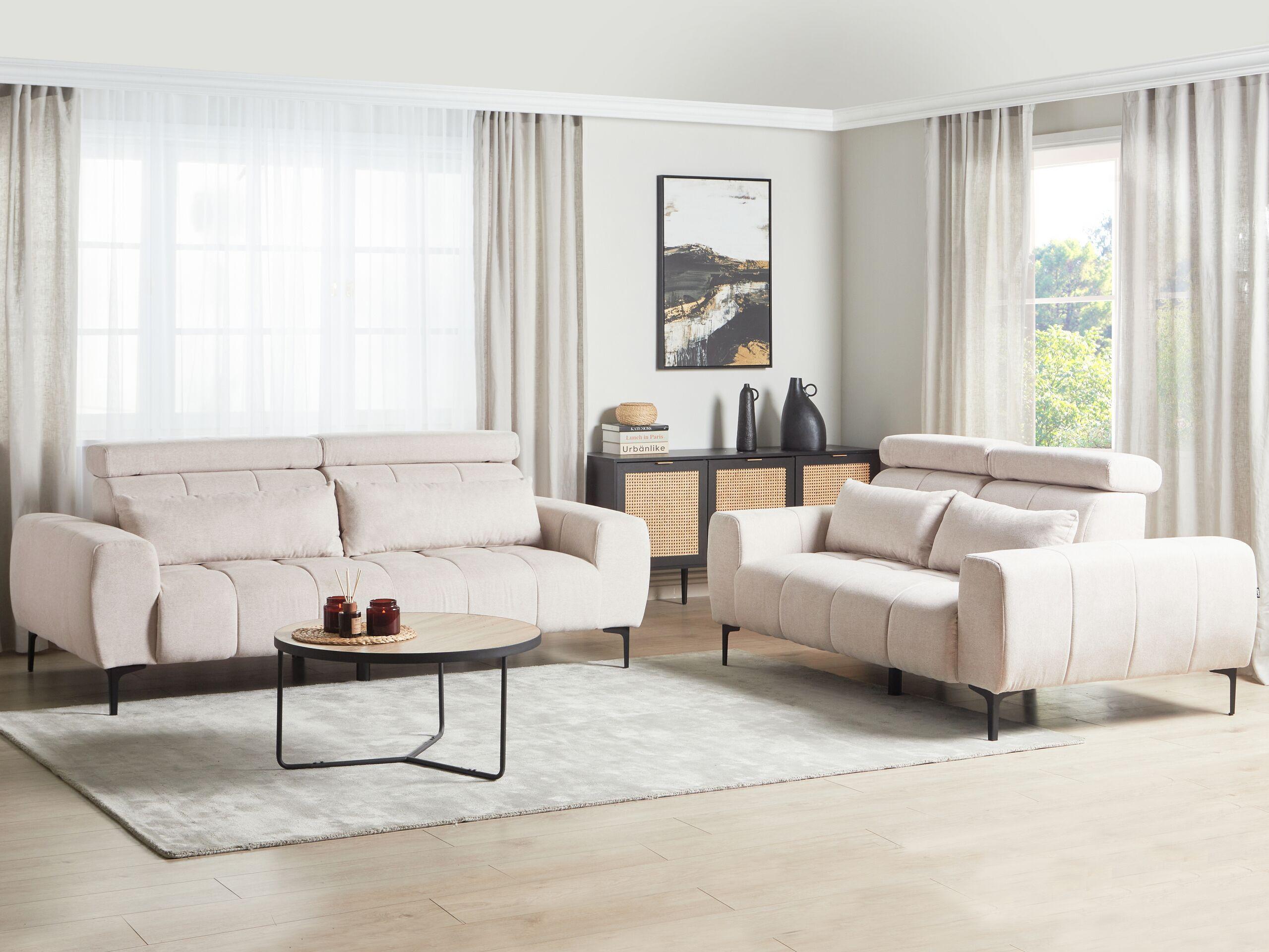 Beliani Wohnzimmer Set aus Polyester Modern VEGAMO  