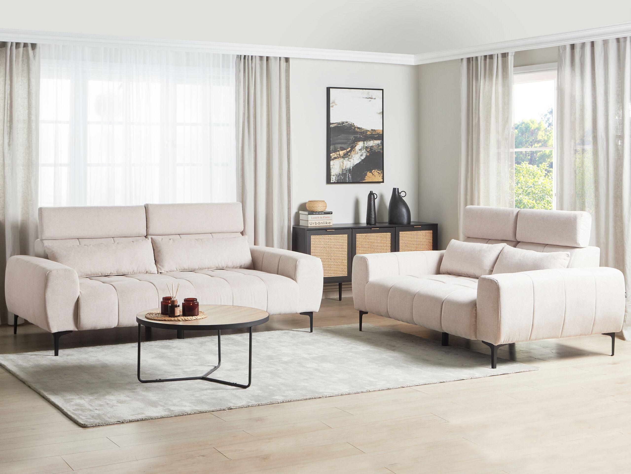 Beliani Wohnzimmer Set aus Polyester Modern VEGAMO  