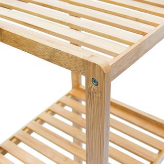 B2X Étagère de salle de bain en bambou avec 4 étagères  