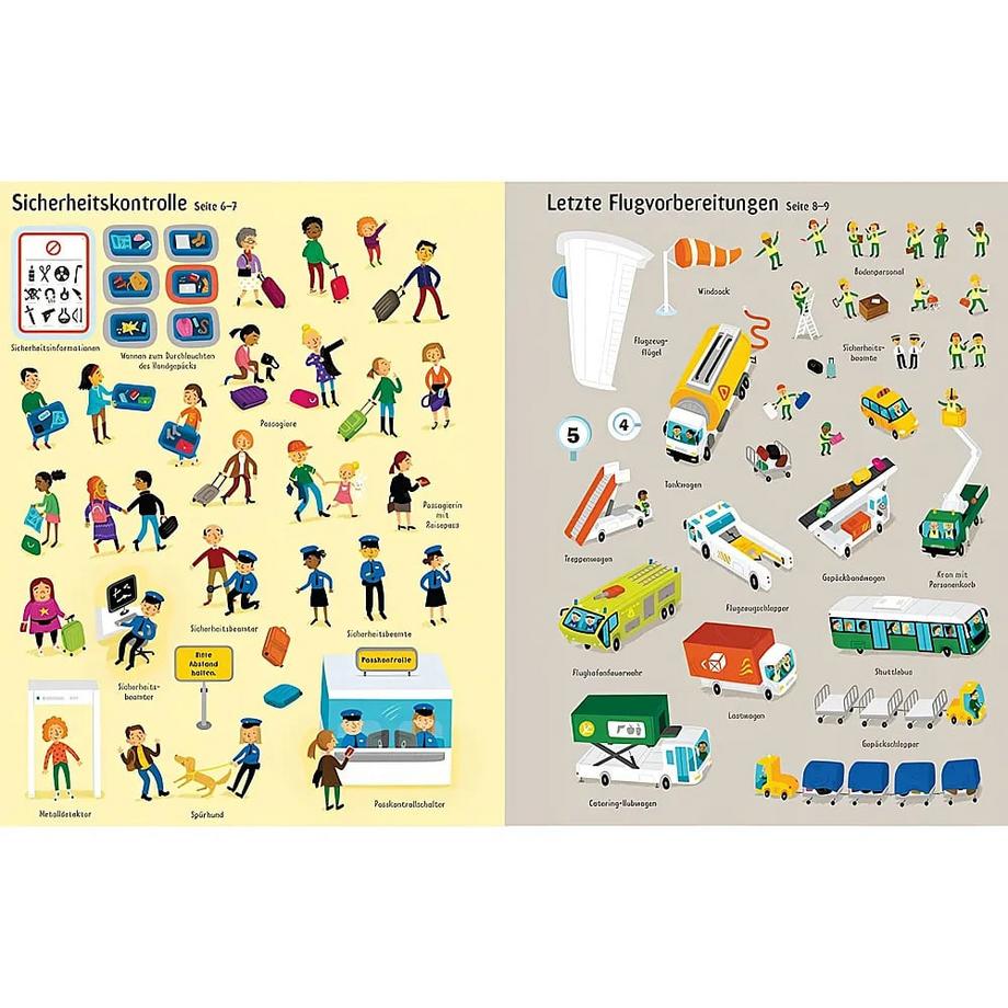 Usborne  Mein erstes Stickerbuch: Am Flughafen 