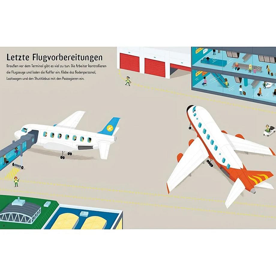 Usborne  Mein erstes Stickerbuch: Am Flughafen 