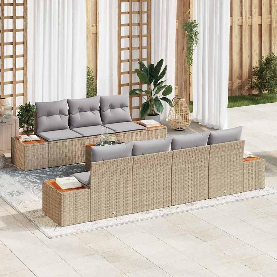 VidaXL Ensemble de canapé de jardin poly rattan  