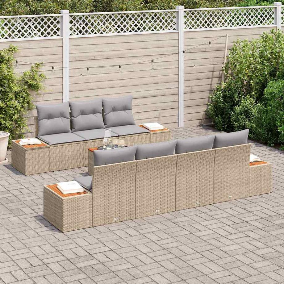 VidaXL Ensemble de canapé de jardin poly rattan  