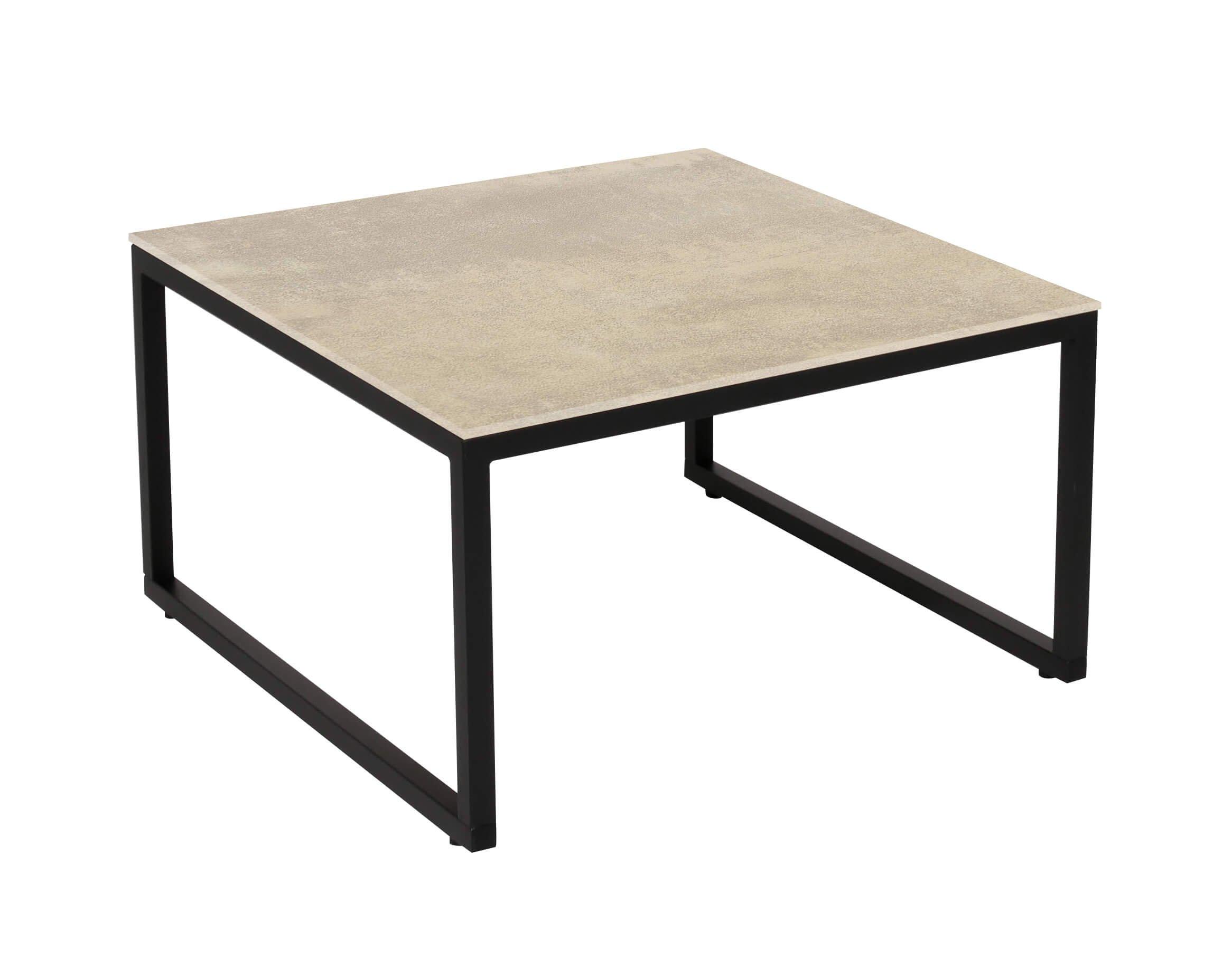 mutoni Table basse Obelisk U-Bein 60 - plateau structure légère - structure noire  