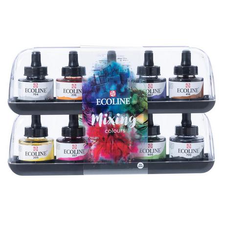 Ecoline Wasserfarben-Set - Pipettenglas - 30 ml - 10 Stk  