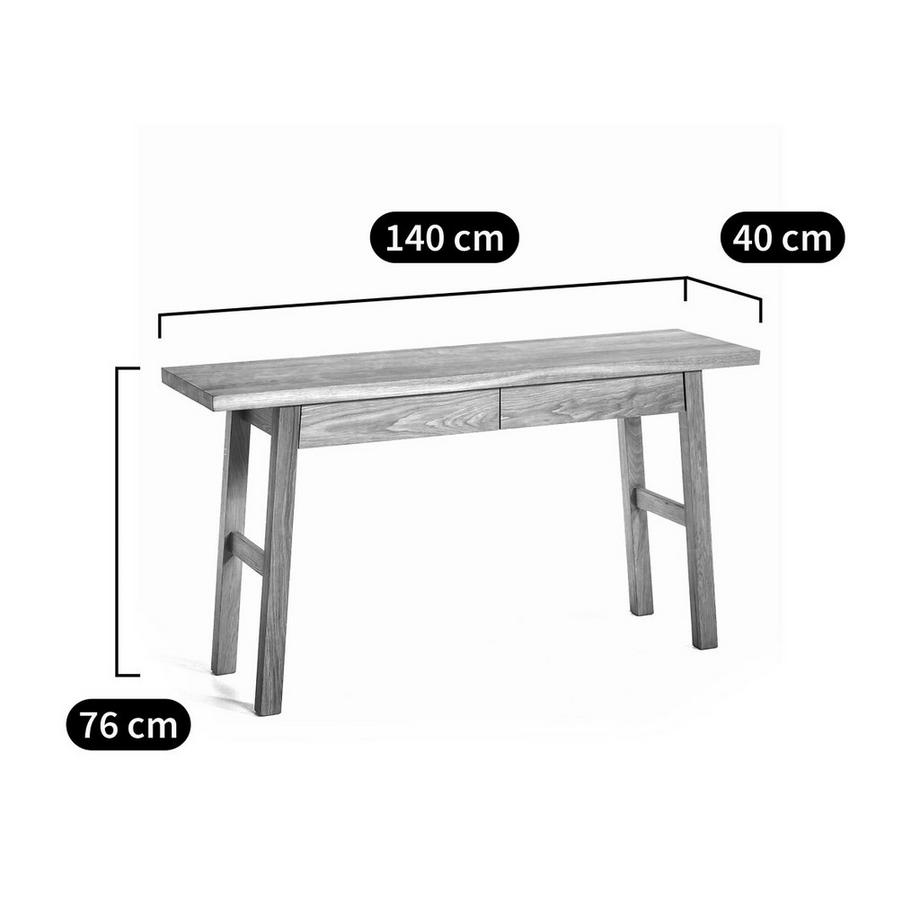AM.PM Bureau console chêne massif  